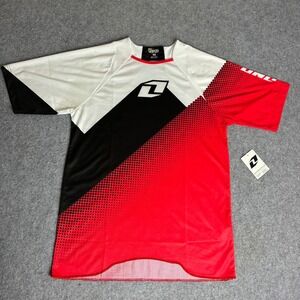 One Industries Vapor Motocross Jersey Mens Medium Red Black White Short Sleeve